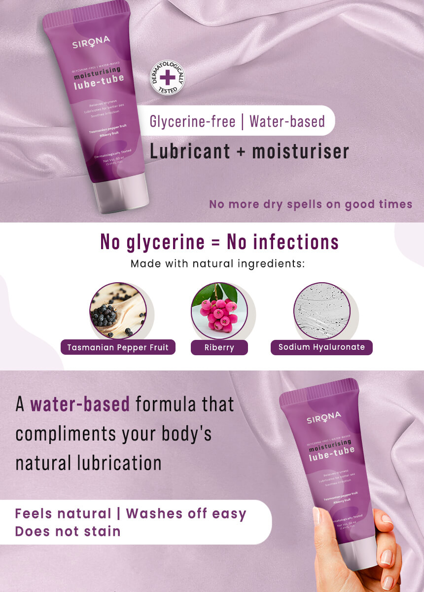 Glycerine Free Lubricant Gel for Men & Women 50 ml Lube for Sensual Massage Everyday